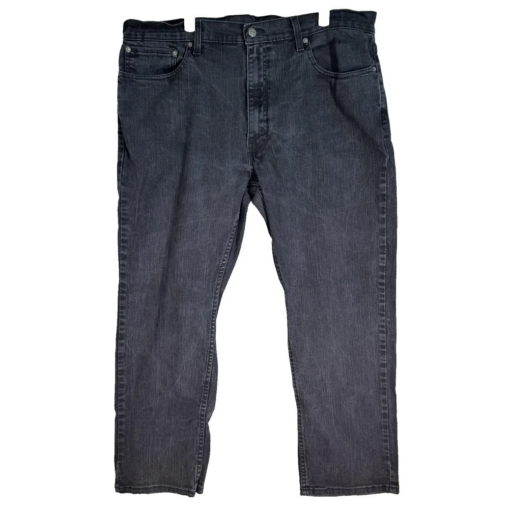 Levis 559 Jeans Mens 40x29 Black Relaxed Straight Fit Stretch Denim Zip Fly